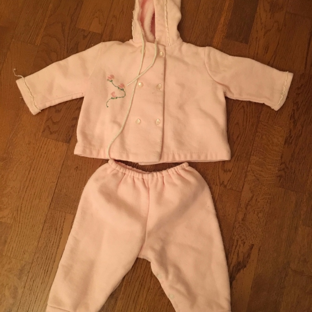 VTG PInk Sweater Set Size L